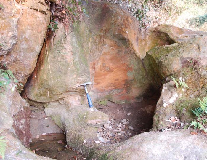 千手川の甌穴群