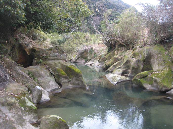 千手川の甌穴群