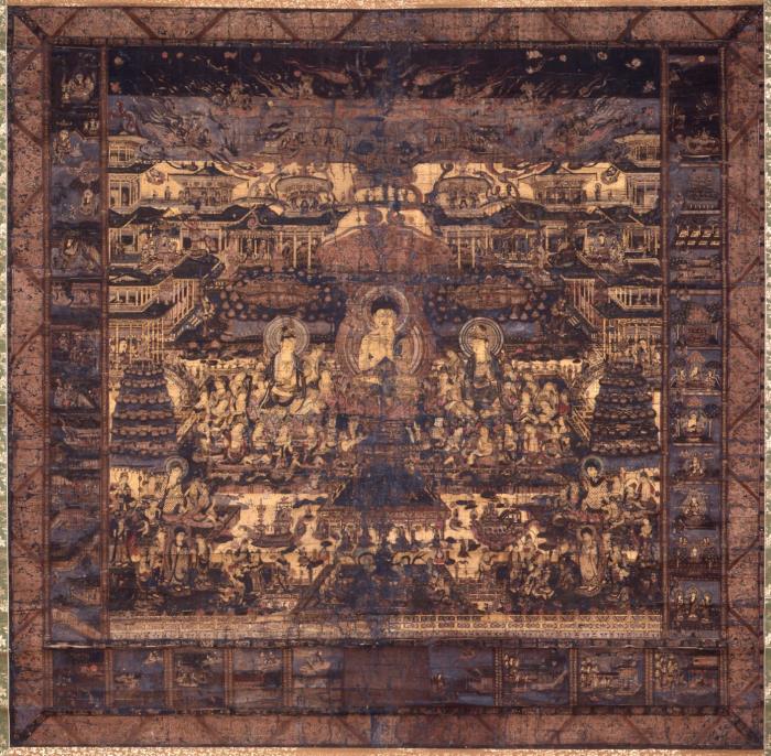 曼陀羅寺 絹本著色当麻曼荼羅図